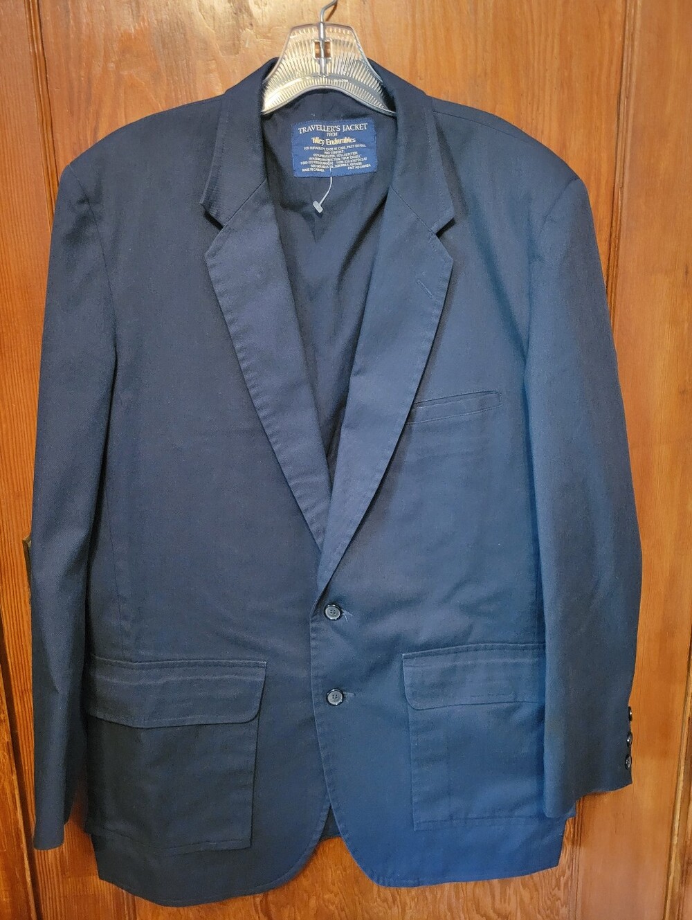 🇨🇦 Sz 41 TALL Tilley Endurables Navy Blue Men's Sport Coat Blazer